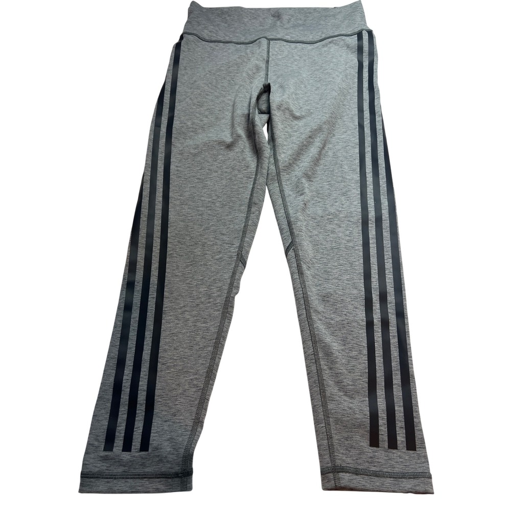 adidas Optime Training Tight Women Large Grey 7/8 High Rise HD4446 Aeroready E14